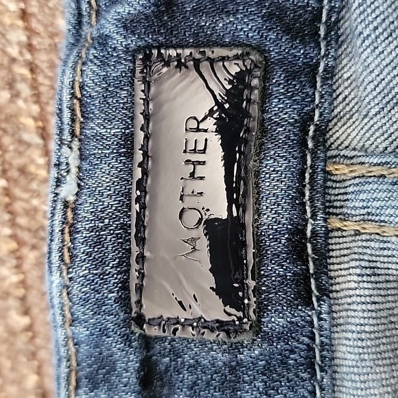 MOTHER Women's Jeans Here Kitty Kitty Raw Hem Skinny Low Rise Size 30 - Picture 4 of 13